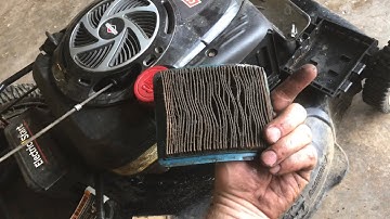 CLEANING a lawnmower air filter (NOT replacing)