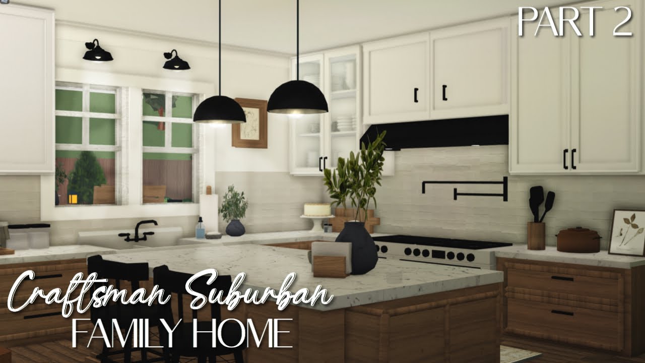 BLOXBURG: Craftsman Suburban Family Home | Part 2 - YouTube