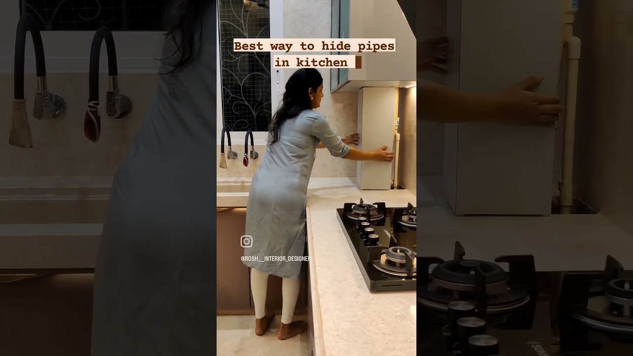 Watch U can hide pipes in the kitchen or all other areas by this technique on YouTube Watch U can hide pipes in the kitchen or all other areas by this technique on YouTube