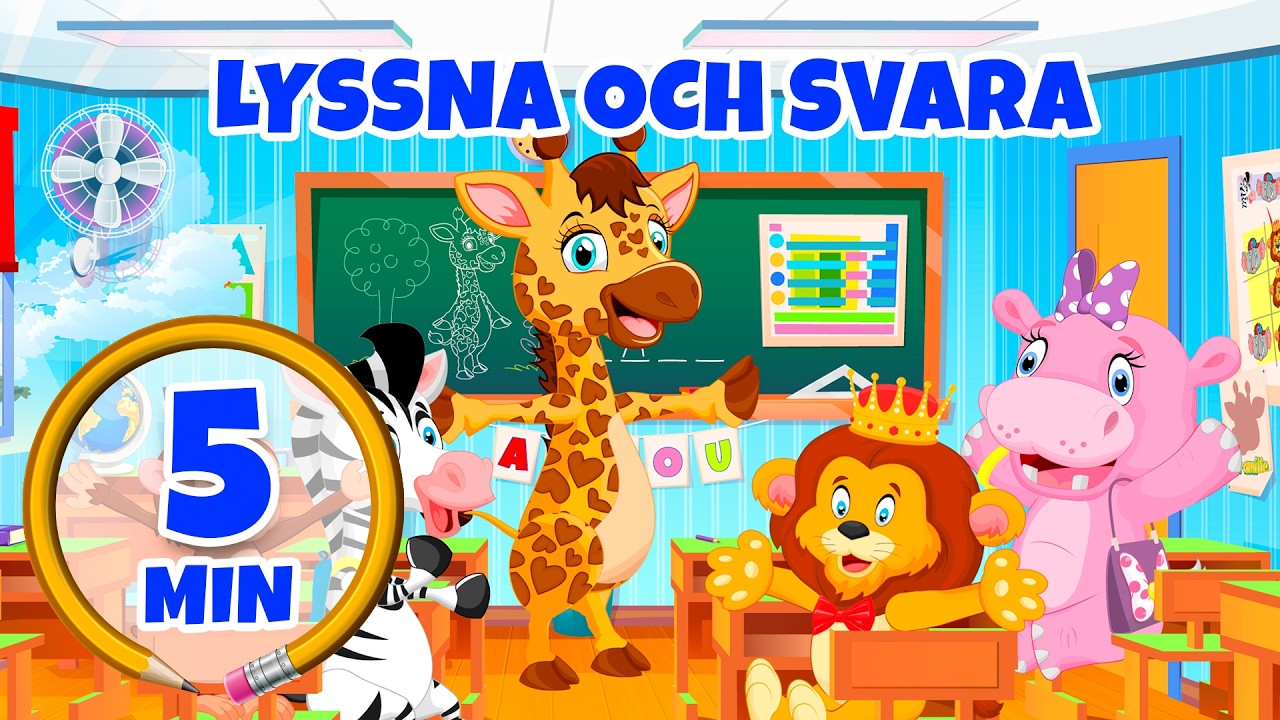 Lyssna och svara - 5 min Giramille | Barnvisor och sånger för barn