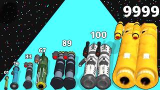 ROCKET STACK MONSTER BLAST - Satisfying Max Level Up 🚀 | Walkthrough | Android Gameplay