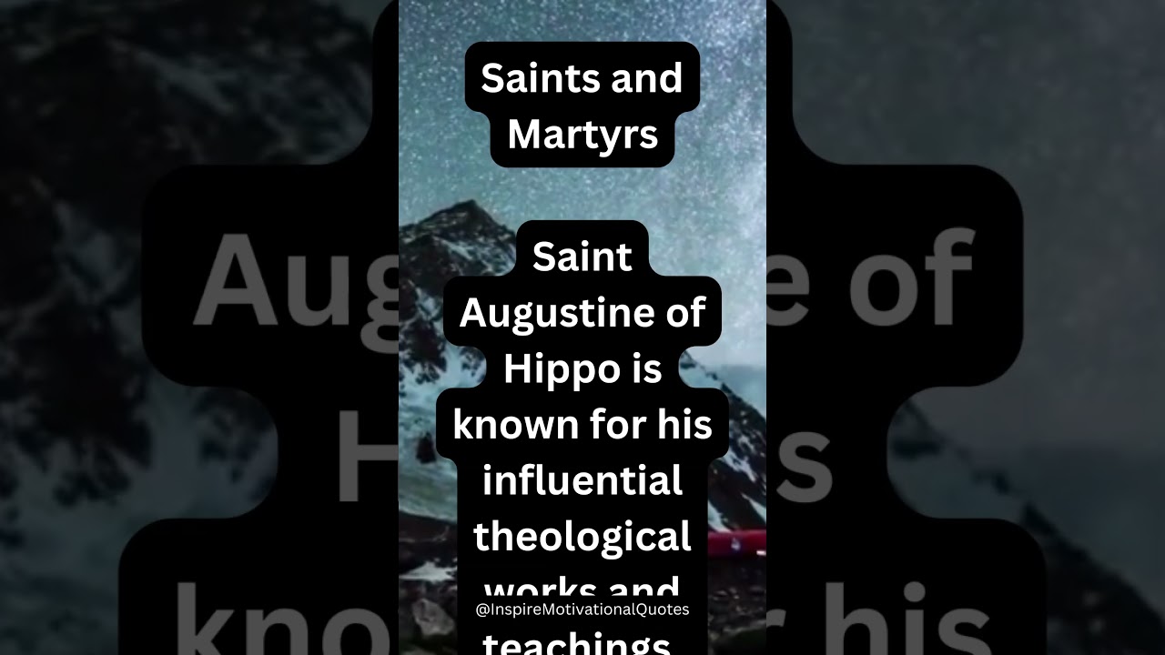 SAINTS AND MARTYRS 