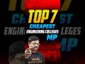 Top 7 Cheapest Engineering Colleges in Madhya Pradesh | Low-Fee Colleges #shorts #jee2026