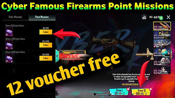 How to Complete Point Missions Free 12 Vouchers | PUBG Mobile Cyber Famous Firearms bgmi