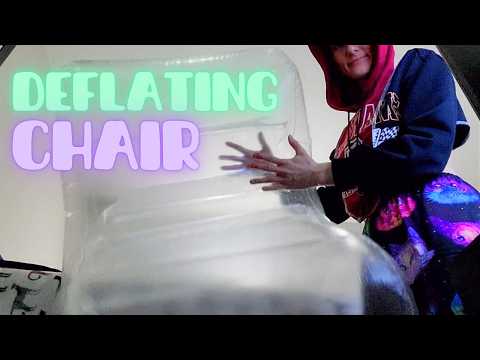 ASMR DEFLATING AN INFLATABLE CHAIR 🪑 | ASMR Pool Toys