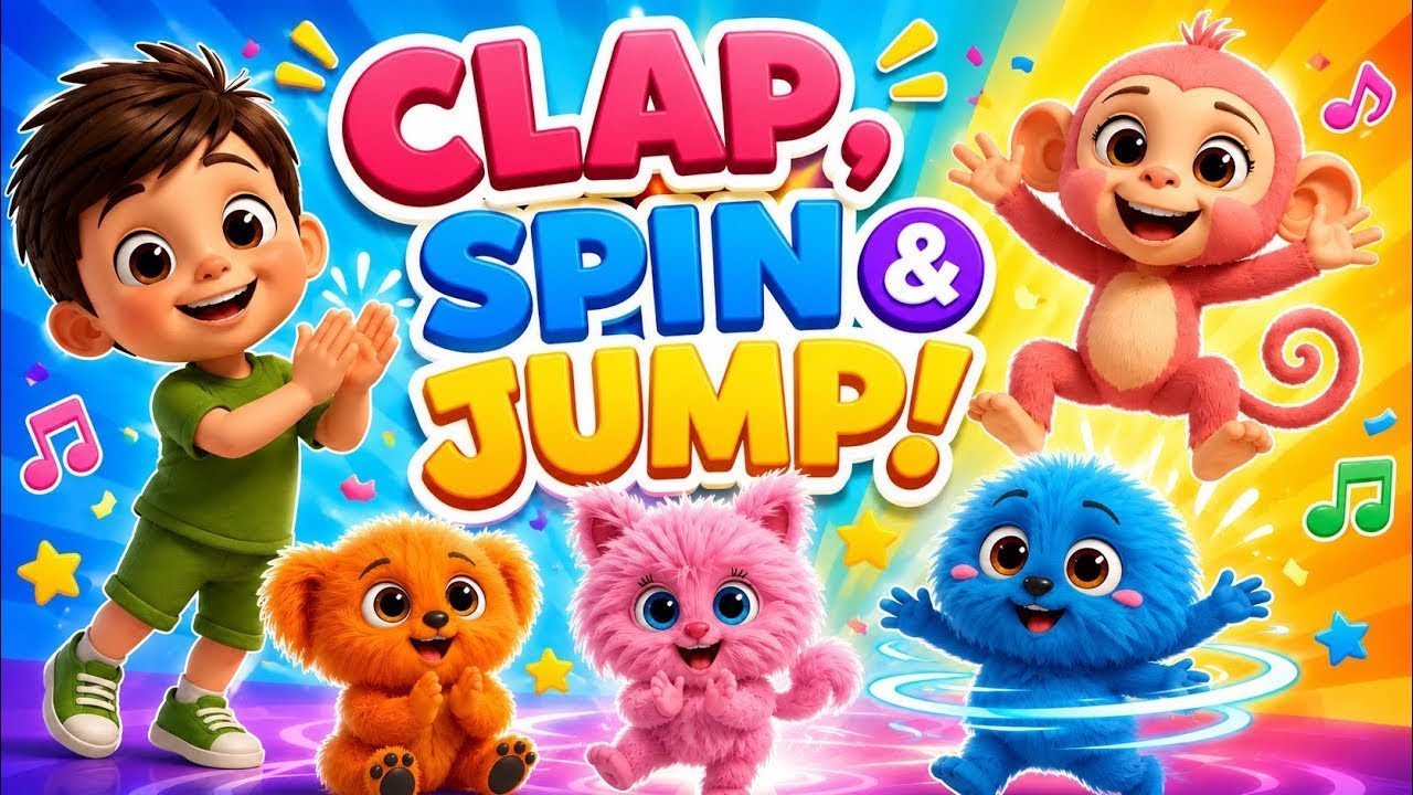 Spin Clap Jump! | Fun Movement Song for Kids - YouTube