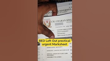 CCS B.ED Left Out Practical Urgent Marksheet Need #ccs #ccsu #bed #marksheet #urgent #need#ccsupdate