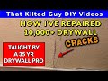 🔴 How To Repair a Large Crack on the WALL using Mesh Tape & Hot Mud