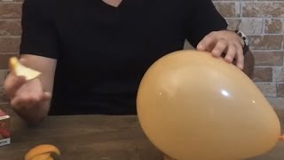 Portakal Kabuğu ile Balon Patlatma Resimi
