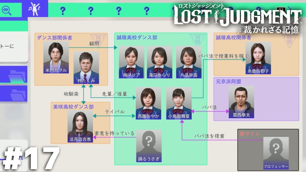 なんだよこのおもしろ相関図…【LOST JUDGMENT】＃１７