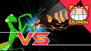 Giant Mantis VS Giant Hornet | Animal battle | zoo | funny video | REDMON