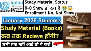 🔥✅IGNOU January 2026 Session Books Kab Aayengi | IGNOU January 2026 Session study Material Update