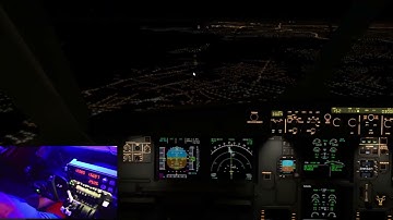 Night Time Approach into Boston A321 ToLiSS Airbus XPlane 12