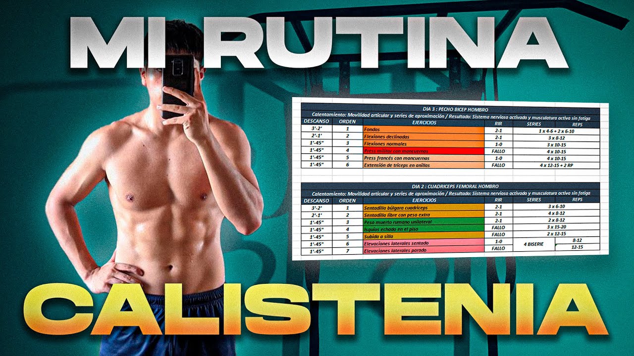 La Mejor RUTINA Semanal Entrenando Calistenia EN CASA - YouTube