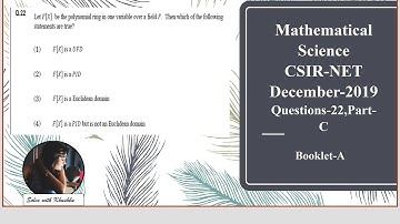 CSIR NET Dec 2019 Question 22 | Part C | Booklet Code A | Abstract Algebra