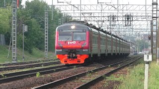 Электропоезд ЭД4М-0472 перегон Москва-Товарная-Павелецкая - Коломенское