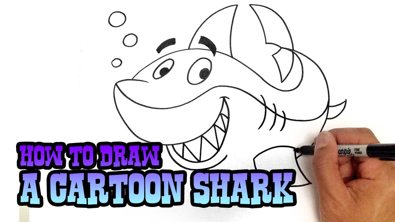 How to Draw a Cartoon Shark from Cartooning4Kids | C4K ...