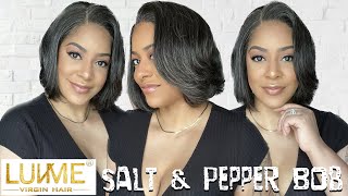 LuvMe Hair Salt and Pepper Bob | Grey Can Be Sleek and Sexy | Install and Review