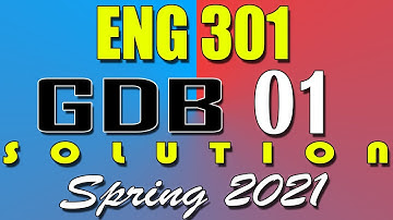 ENG301 GDB 1 Solution 2021 | ENG301 Spring 2021 GDB