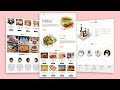 Create a food website design using  html  css