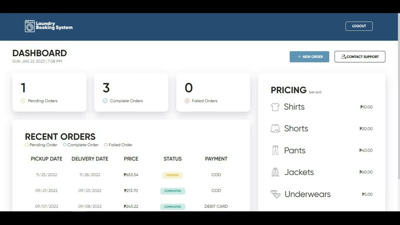 Laundry Booking System
