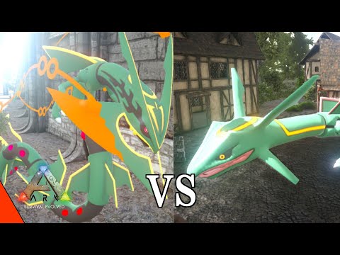 レックウザとメガレックウザを戦わせてみた 破壊光線VS圧倒的な