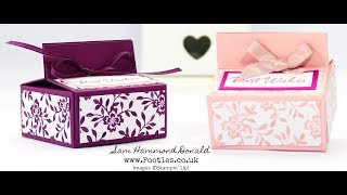 No Glue Fold Flat Box Tutorial using Stampin' Up! Fresh Florals