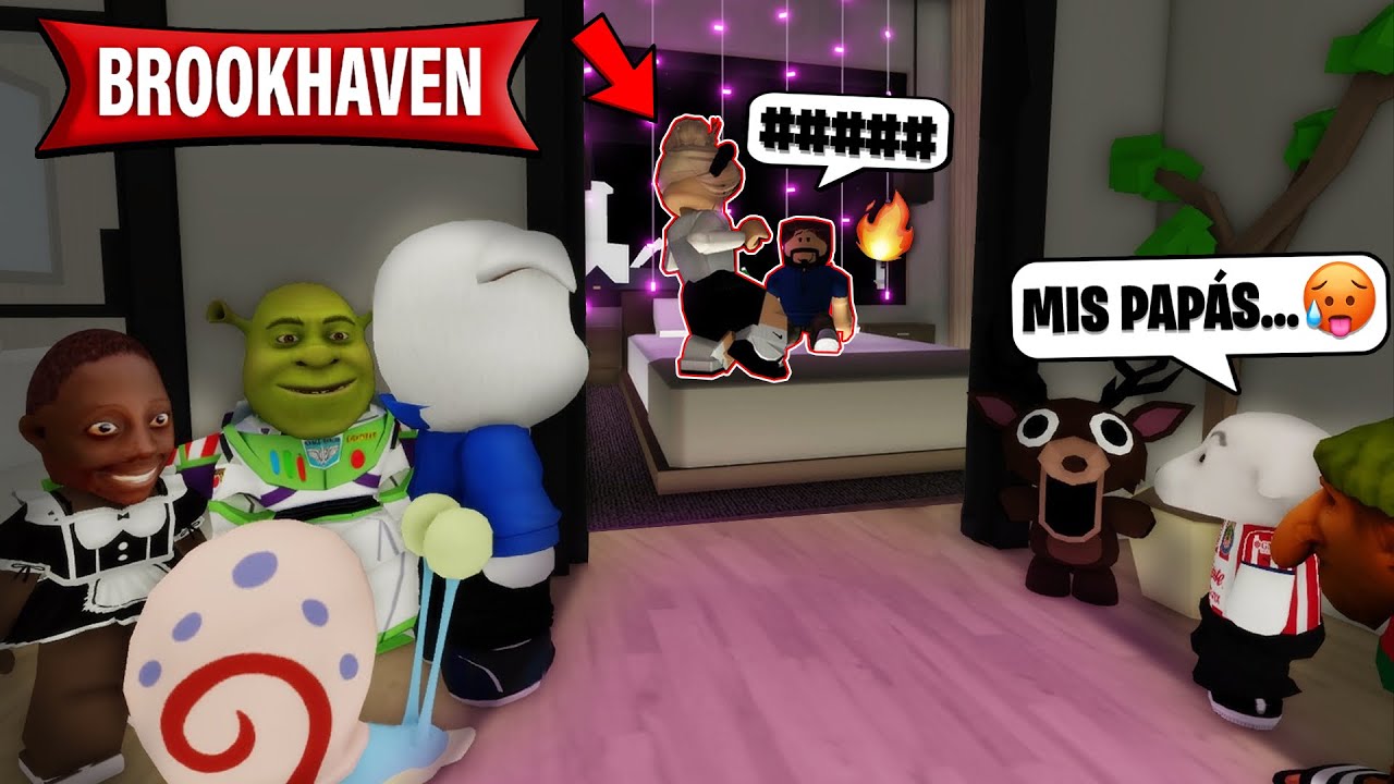 ESPIANDO PAPÁS TURBIOS en BROOKHAVEN 😨🏡