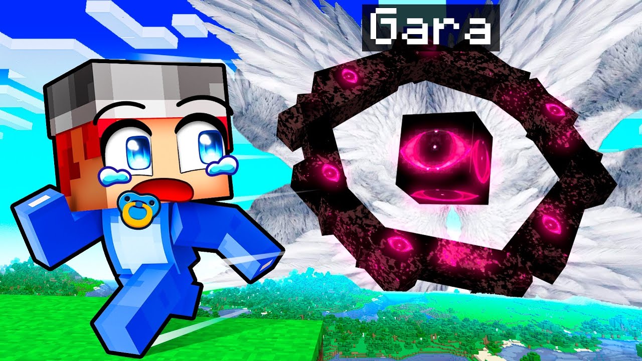 Играя за БОГА, чтобы потроллить МАЛЫША ГАРУ в Minecraft…