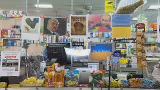 Local market creates display to show support for Ukraine