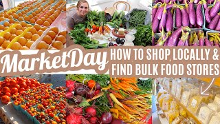 MARKET SHOPPING LOCAL BULK FOOD STORE BUDGET MEAL PREP | CANNING RECIPES LARGE FAMILY MEALS