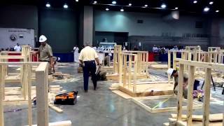 Competitor finished framing walls at SkillsUSA competition by lunch