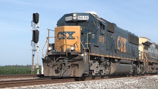 CSX 8619 SD50-3 leading L738-11 along the Fitzgerald Subdivision 