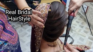 How To Create Layers In Side Puff Hairstyle | Real Bride/Hair/Dupatta/Tips & Tricks