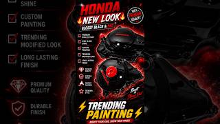 🔥 Honda Engine Cover New Trending Painting Look 2026 | Glossy Black & Red Custom Modified 🔥 #cover