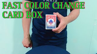 Fast Color Change Card Box Tutorial Magic