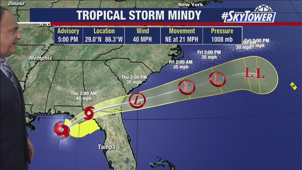 Tropical Storm Mindy makes landfall on Florida Panhandle