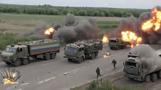 1 minute ago! 650,000 Tons of Russian Ammunition Supply Convoy Destroyed by the US and Ukraine