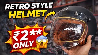 Retro Style Helmet 🔥 Axor Helmet Under ₹2*** Only? 😱 Worth It?**