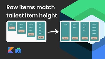 Make the height of all items in a row the height of the tallest - Jetpack Compose - Android Tutorial
