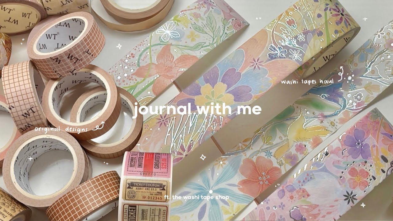 ASMR  unboxing new washi tapes & stickers ft. The washi tape shop +  journaling 