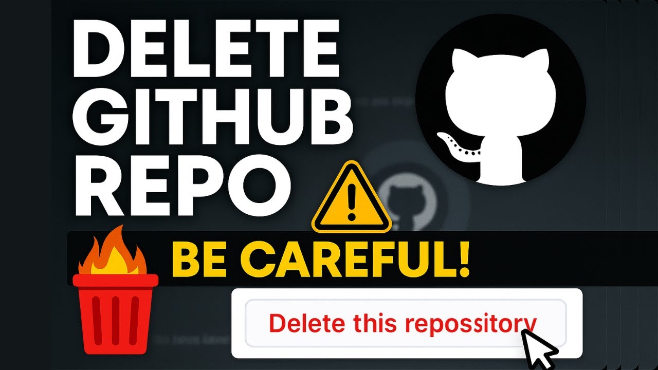 How to Delete a Repository in GitHub - YouTube