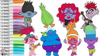 Trolls Coloring Book Compilation Poppy Branch Biggie Barb DJ Suki Creek Zen Chaz Fuzzbert