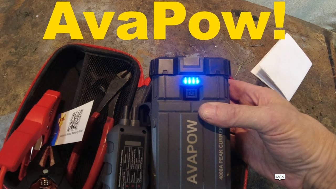  AVAPOW Car Battery Jump Starter 3000A Peak, Jumpstart with  Force Start Function, Portable Starters for Up to 8L Gas 8L Diesel Engine  with Booster Function,12V Lithium Jump Charger Pack Box 