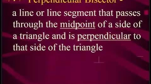 Special Segments in Triangles 5-1