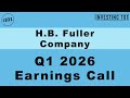 H.B. Fuller Q1 2026 Earnings Call | Adjusted EPS Rises 6% as Company Raises Full-Year Guidance