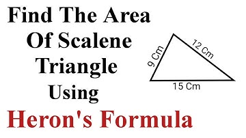 How to Find The Area Of Scalene Triangle Using Heron