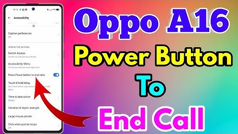 Power Button To End Call in Oppo a16 | Oppo a16 Power Button To End Call Kaise Kare #oppoa16