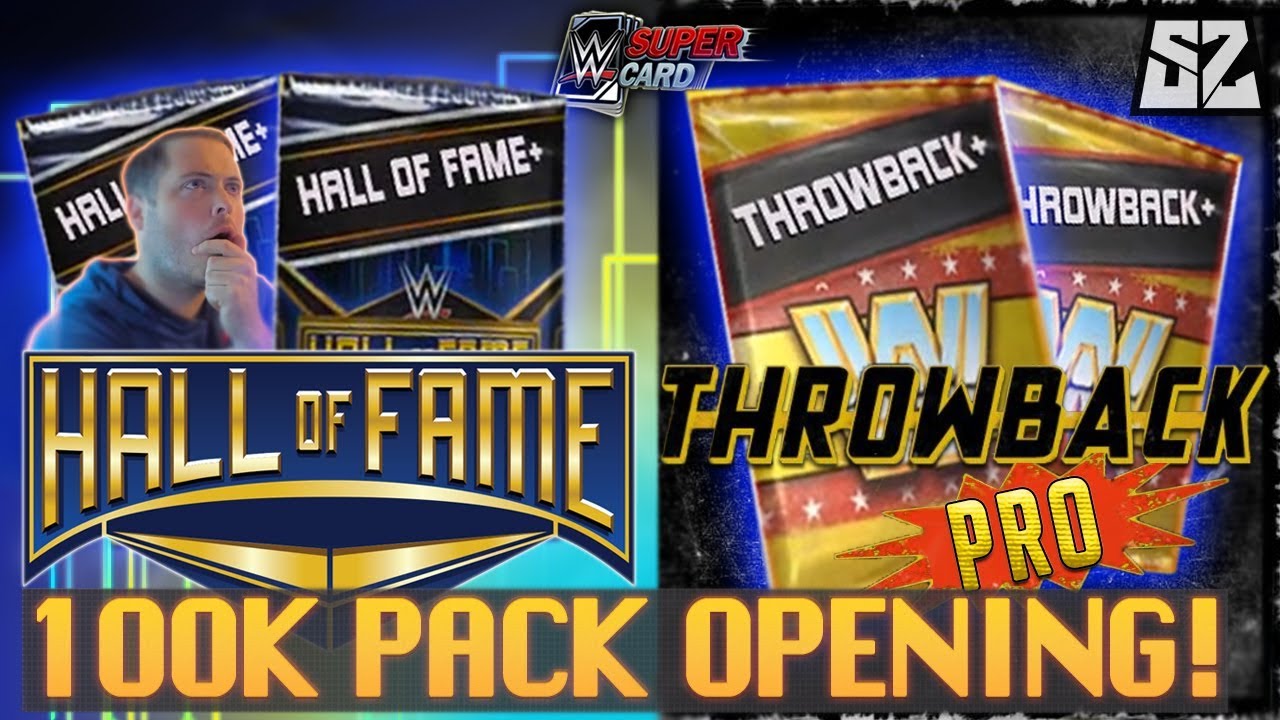 HUGE 100K THROWBACK & HALL OF FAME PRO PACK OPENING!! | WWE SuperCard