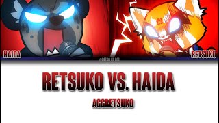 SPOILERS!!!! Aggretsuko - Retsuko VS. Haida (English dub) - [Color Coded Lyrics Eng]